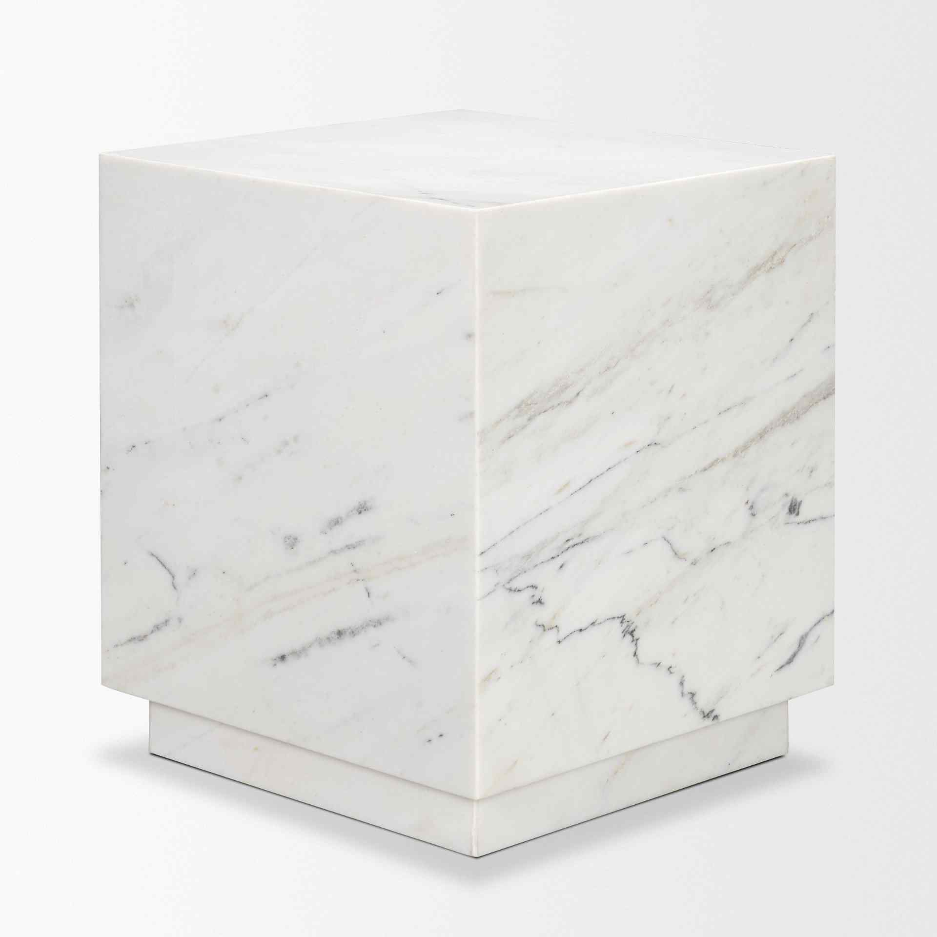 Mercana Matteo Solid Marble Square Side Table