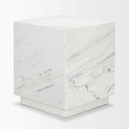 Mercana Matteo Solid Marble Square Side Table