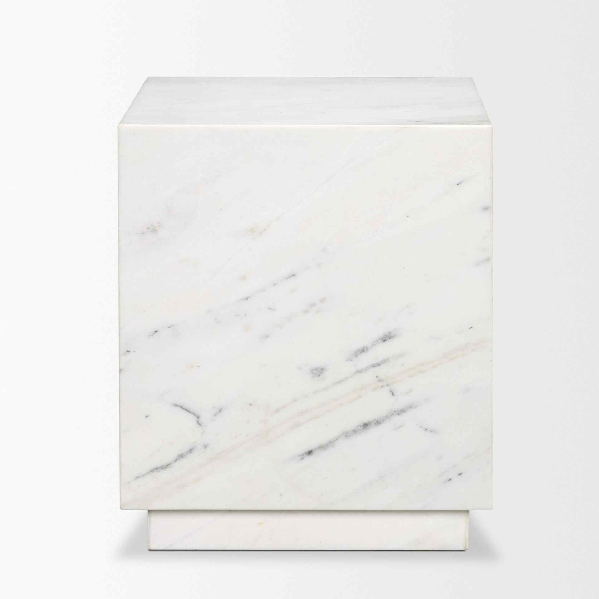 Mercana Matteo Solid Marble Square Side Table
