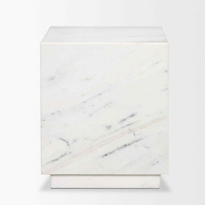 Mercana Matteo Solid Marble Square Side Table