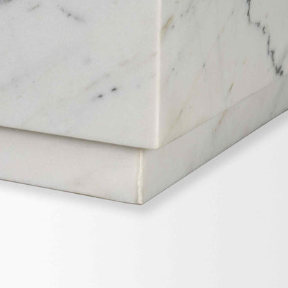 Mercana Matteo Solid Marble Square Side Table