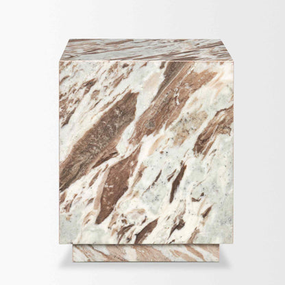 Mercana Matteo Solid Marble Square Side Table