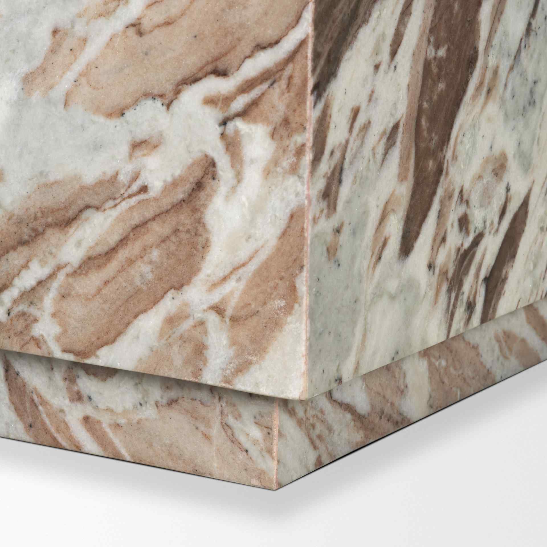 Mercana Matteo Solid Marble Square Side Table