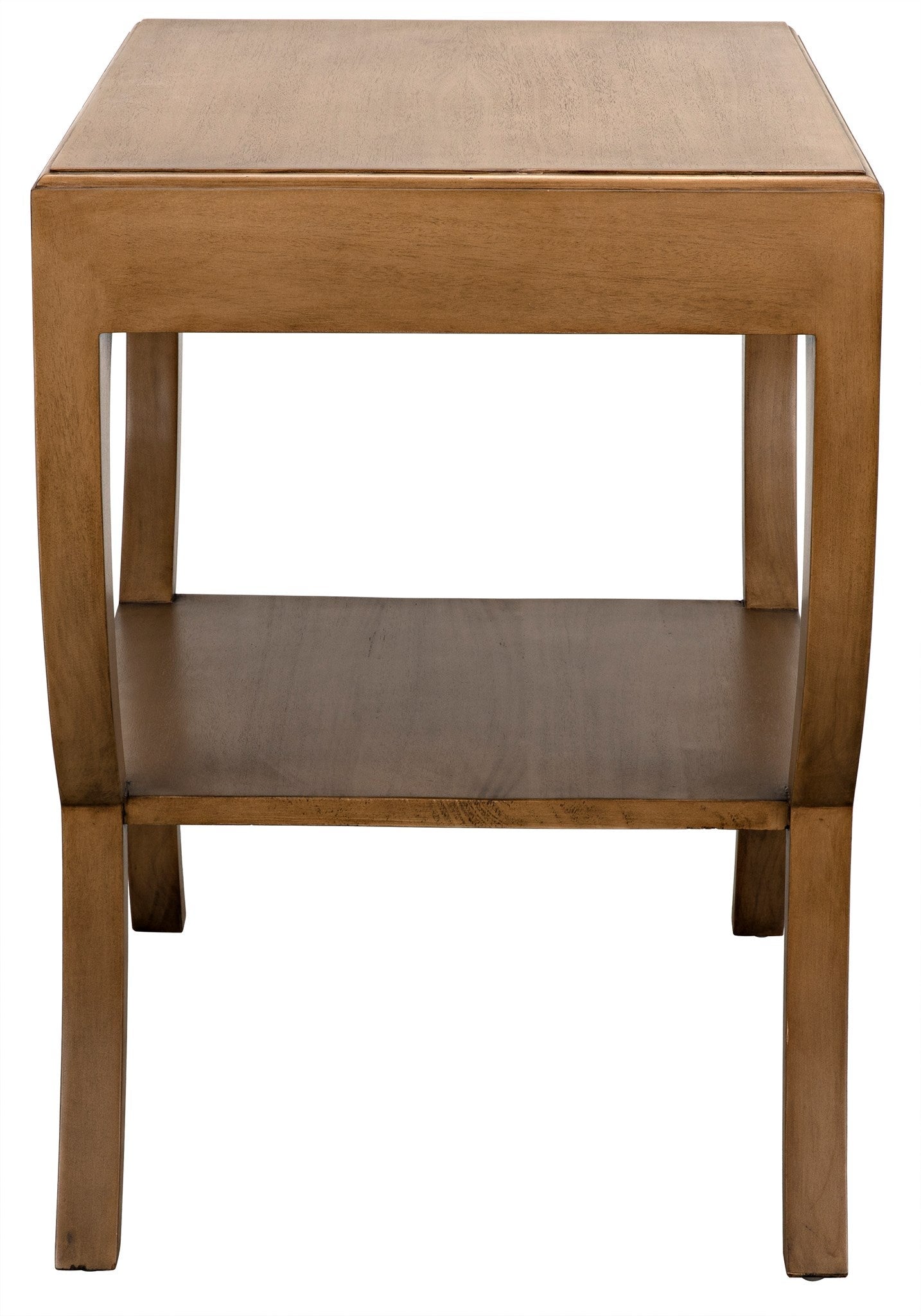 Maude Wood Saddle Brown Rectangle Side Table-Side Tables-Noir-Sideboards and Things