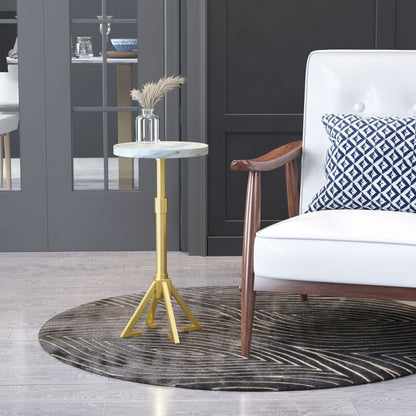 Zuo Modern Maurice Marble Top Round Side Table