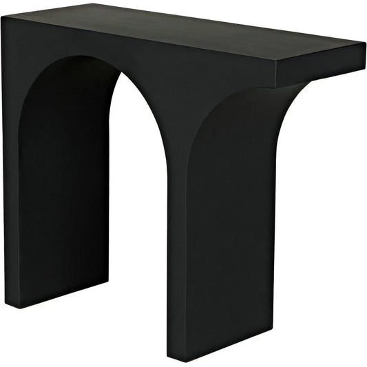 Noir Maximus Console/Side Table, Black Steel
