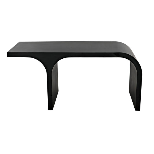 Maximus Desk, Black Unique Shape Modern Desk-Home Office Desks-Noir-Sideboards and Things