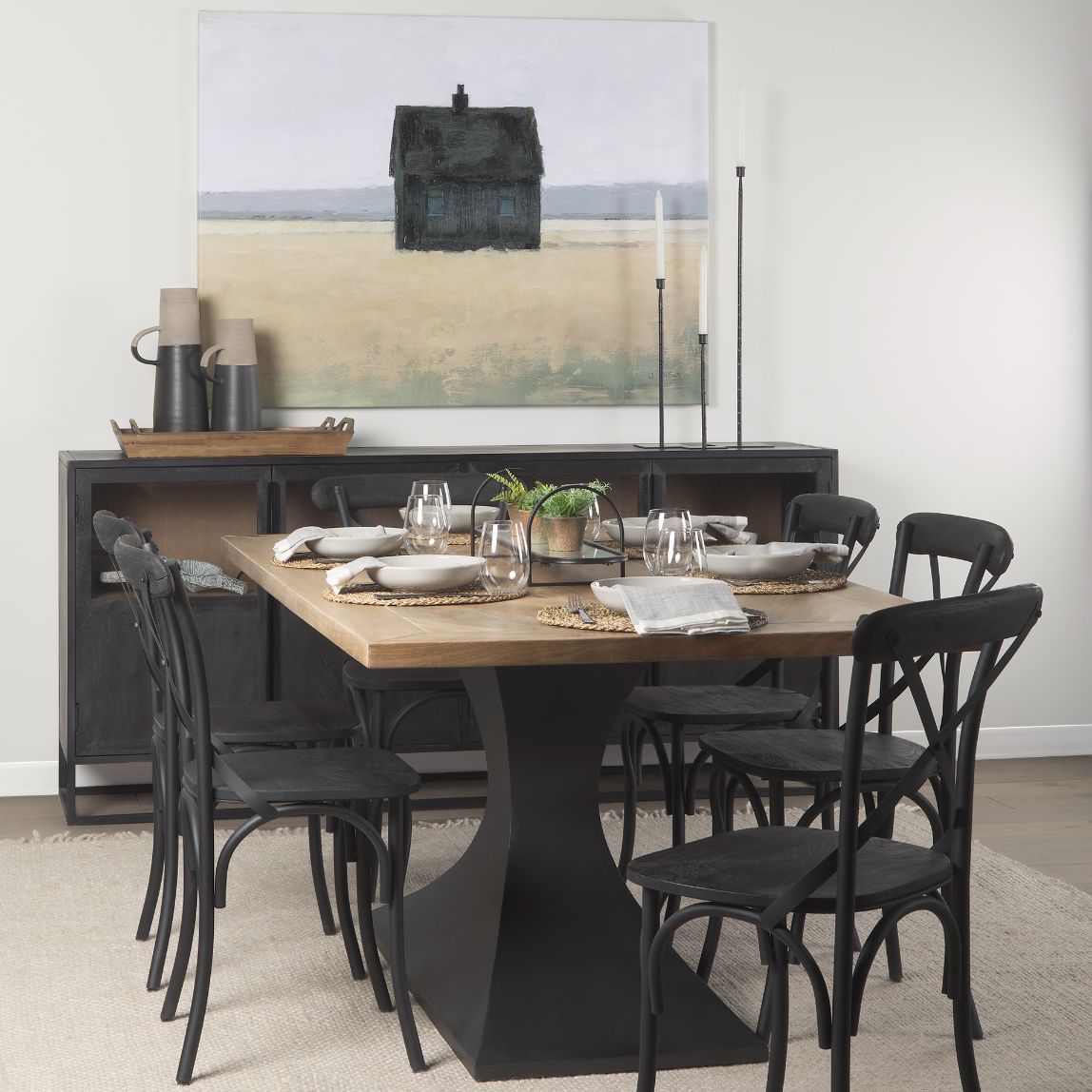 Mercana Maxton Solid Wood Top Dining Table