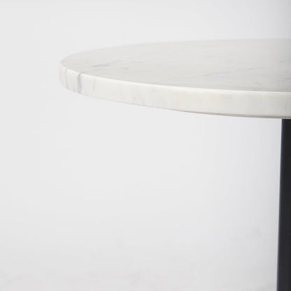 Mercana Maxwell Marble Top Pedestal Side Table