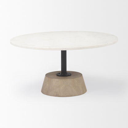 Mercana Maxwell Marble Top Round Coffee Table