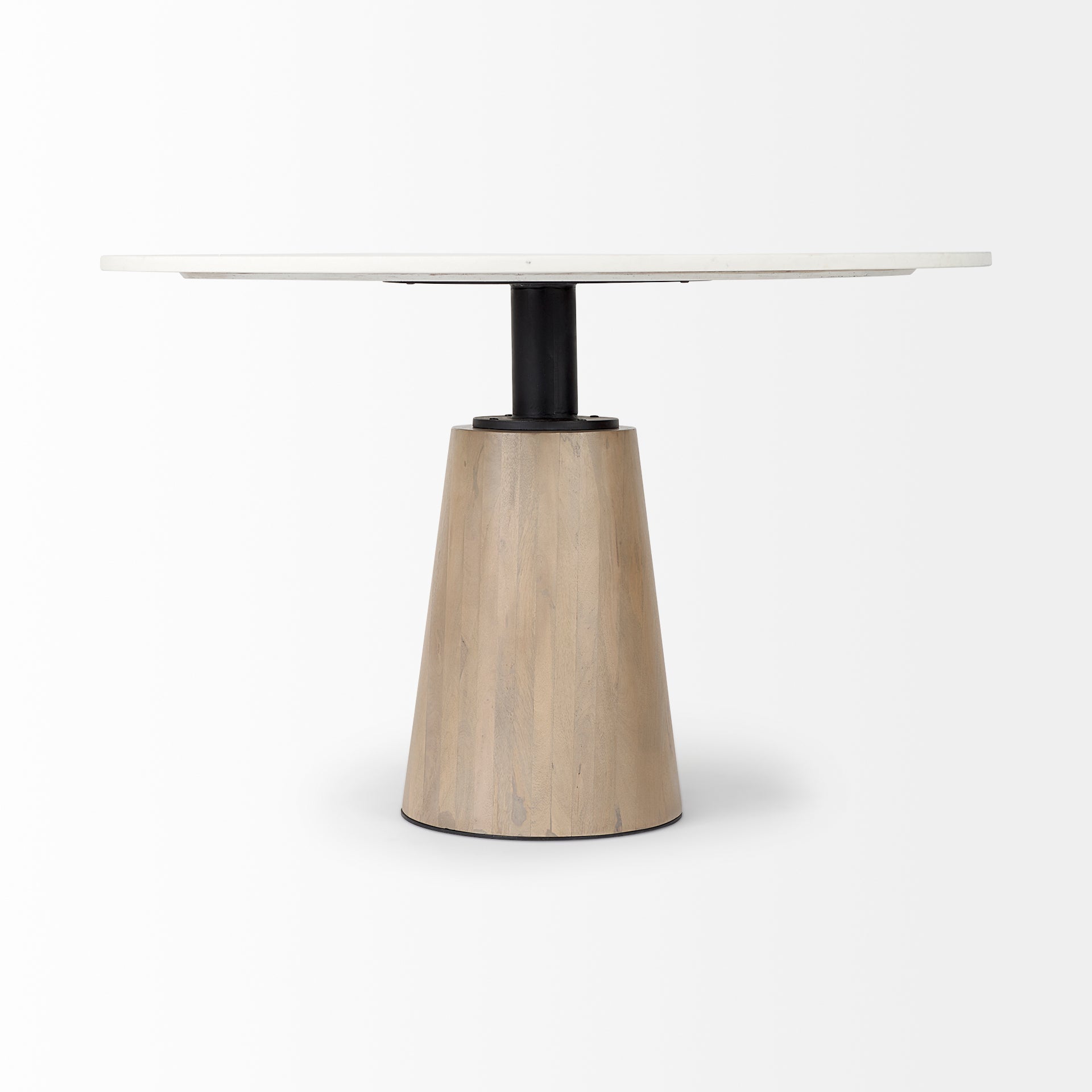 Mercana Maxwell White Marble Top Round Dining Table