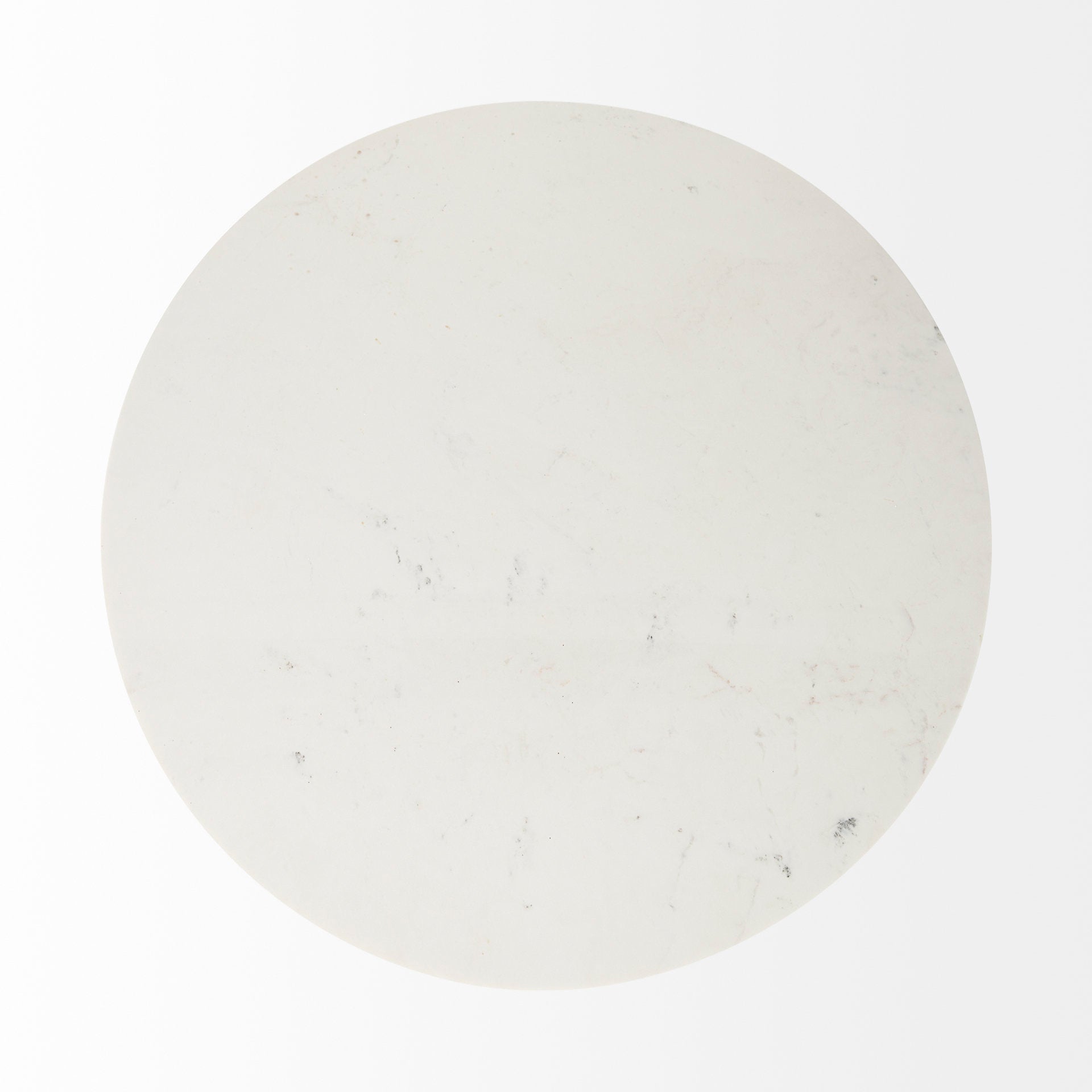 Mercana Maxwell White Marble Top Round Dining Table