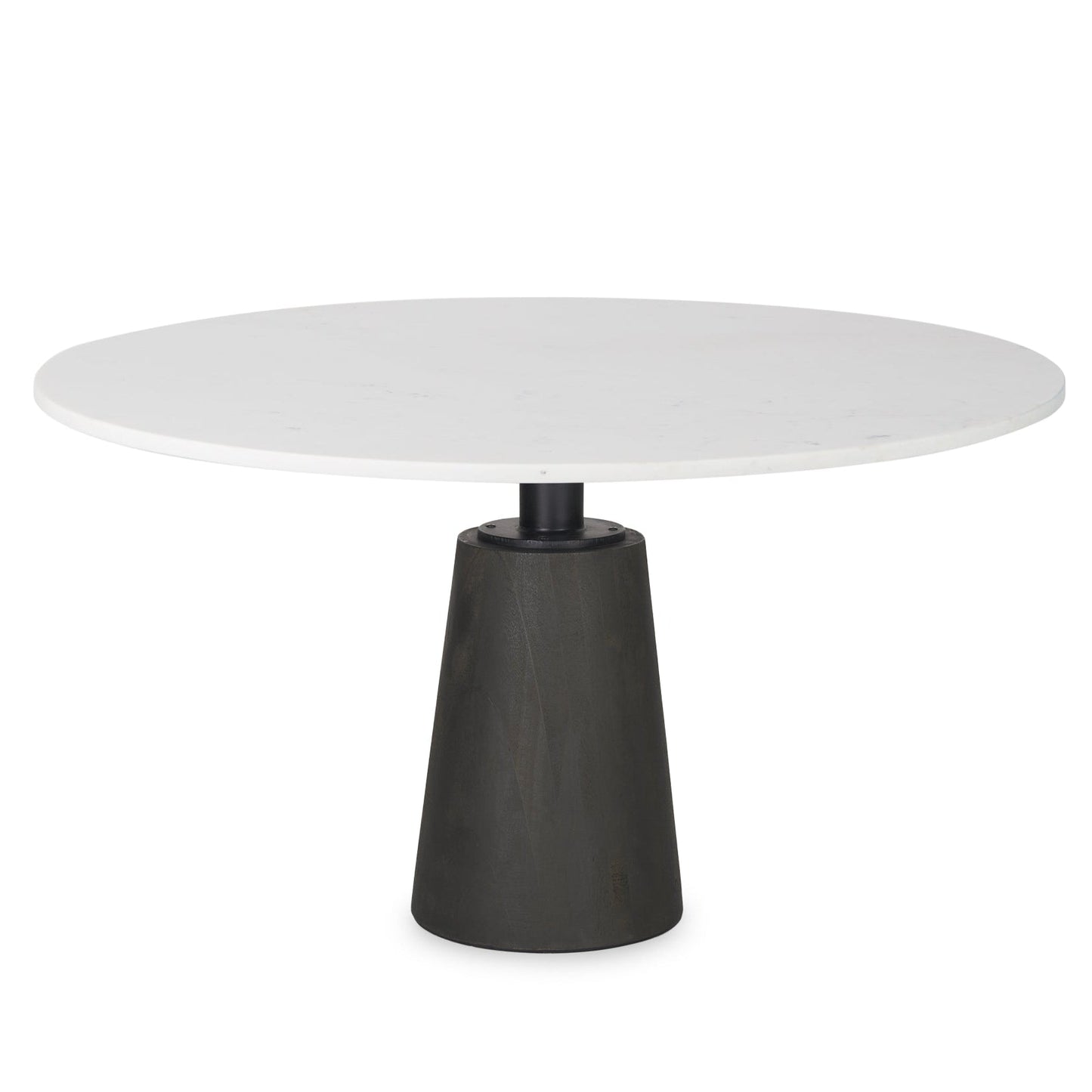 Mercana Maxwell White Marble Top Round Dining Table