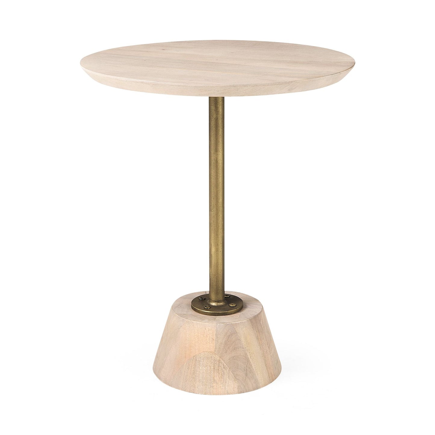 Mercana Maxwell Wooden Round Side Table