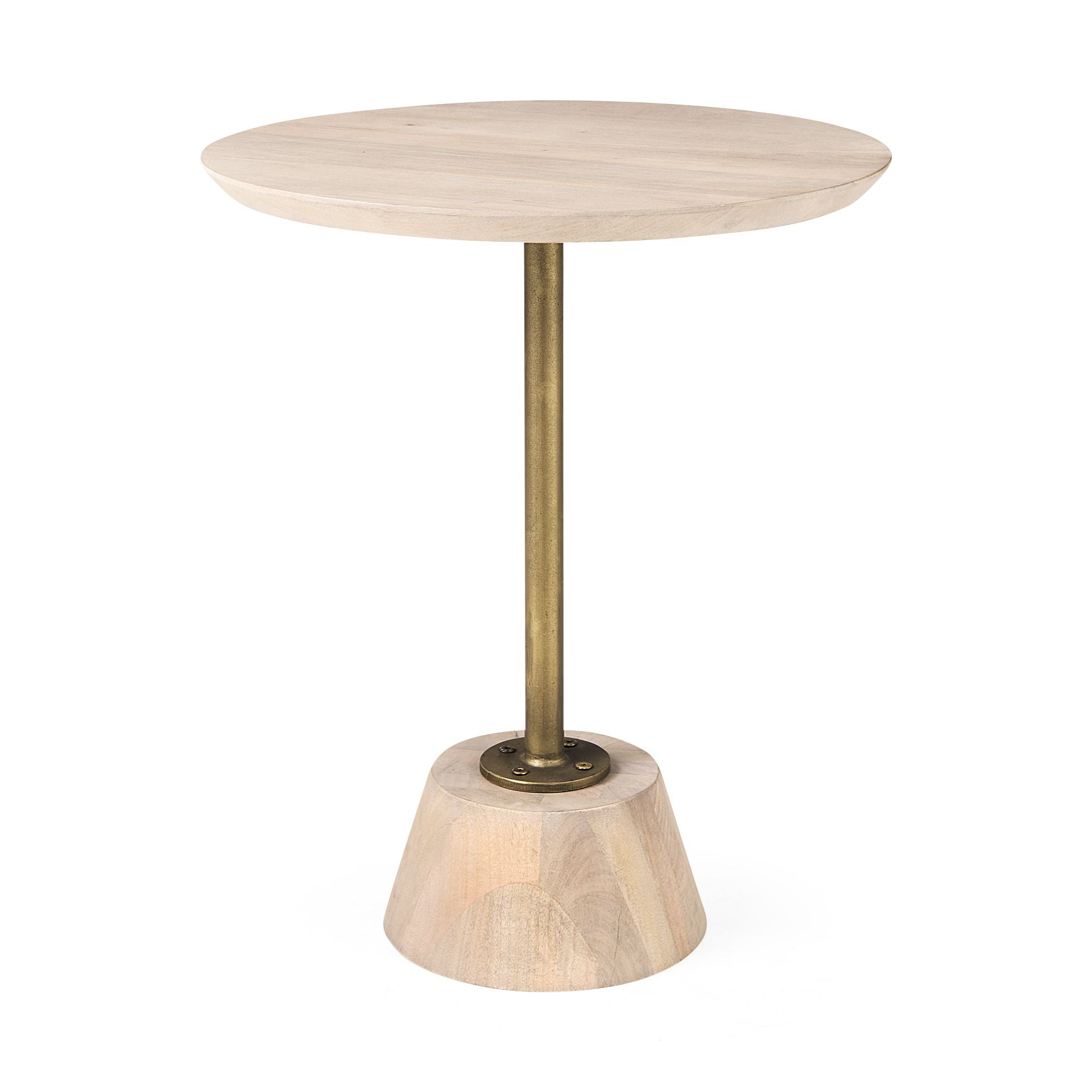 Mercana Maxwell Wooden Round Side Table