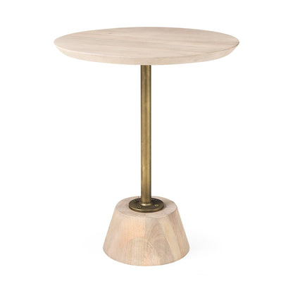 Mercana Maxwell Wooden Round Side Table
