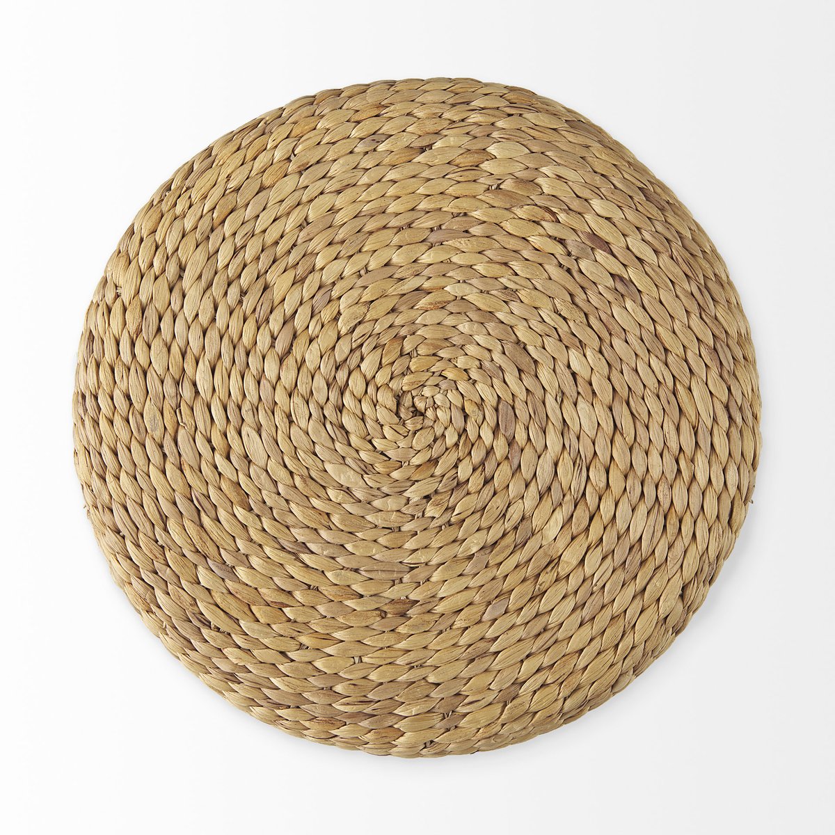 Mercana Maya Brown Stripes Seagrass Round Pouf