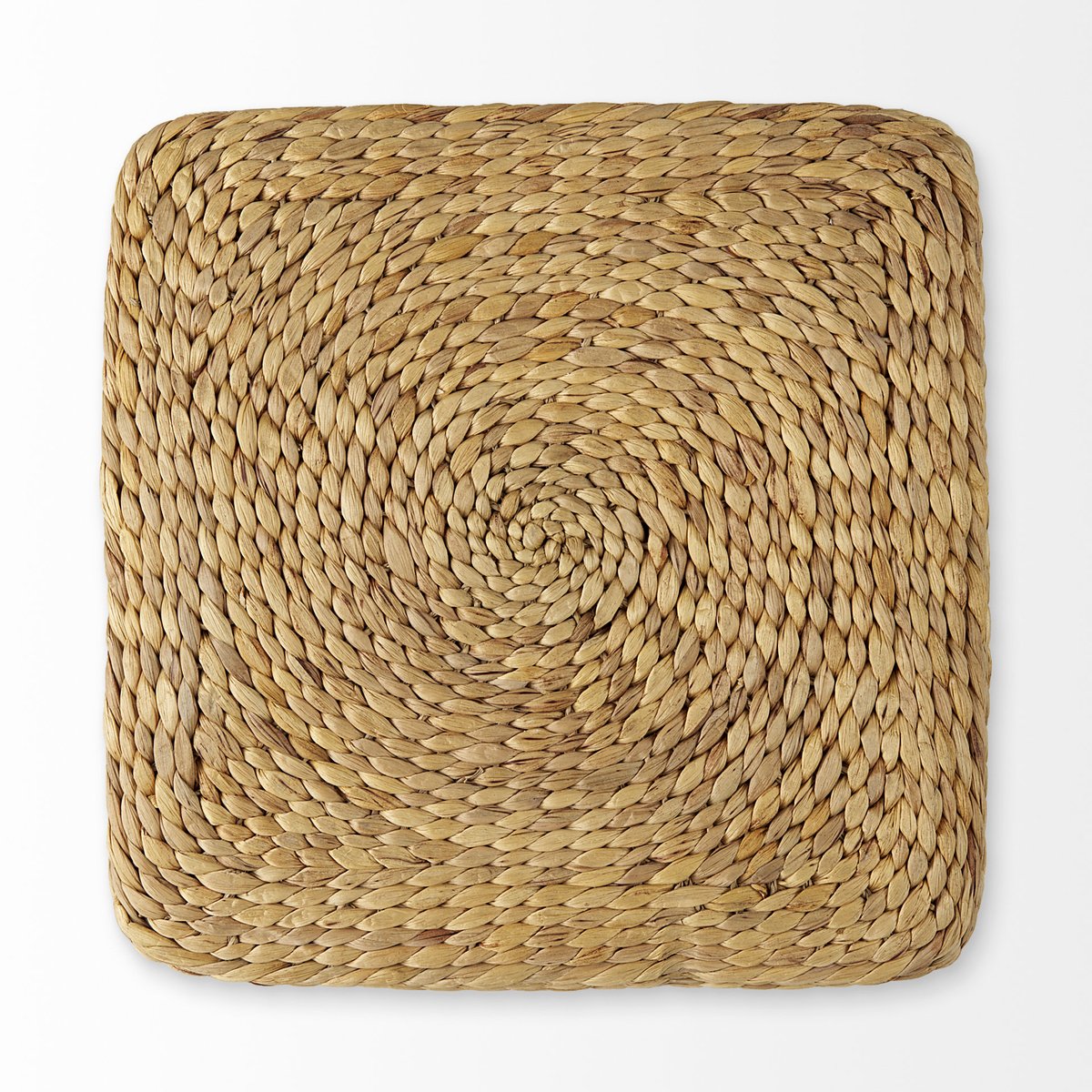 Mercana Maya Brown Stripes Seagrass Square Pouf
