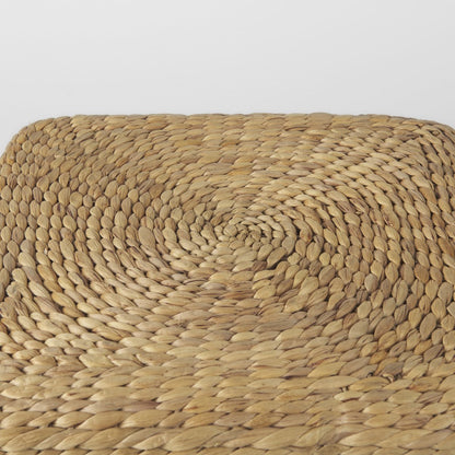 Mercana Maya Brown Stripes Seagrass Square Pouf