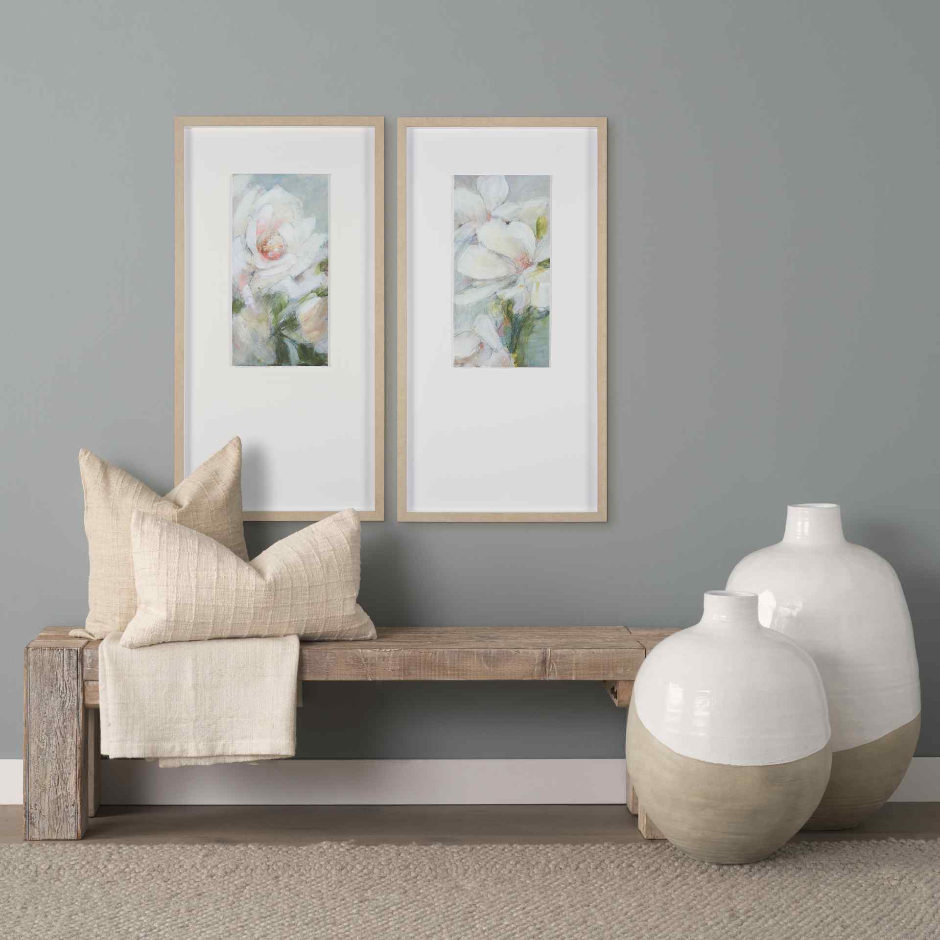 Mercana McArthur Whitewash Wooden Dining Bench