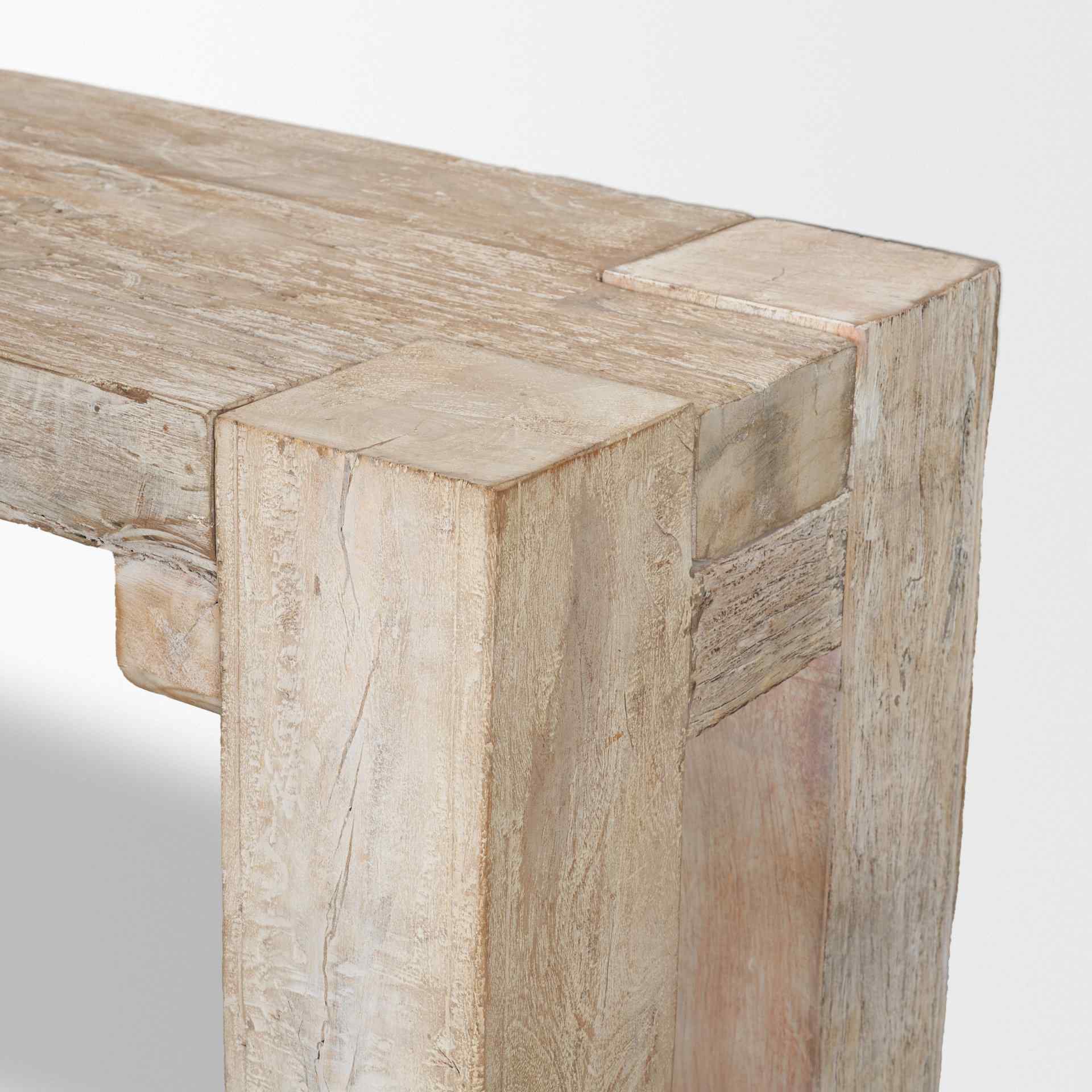 Mercana McArthur Whitewash Wooden Dining Bench