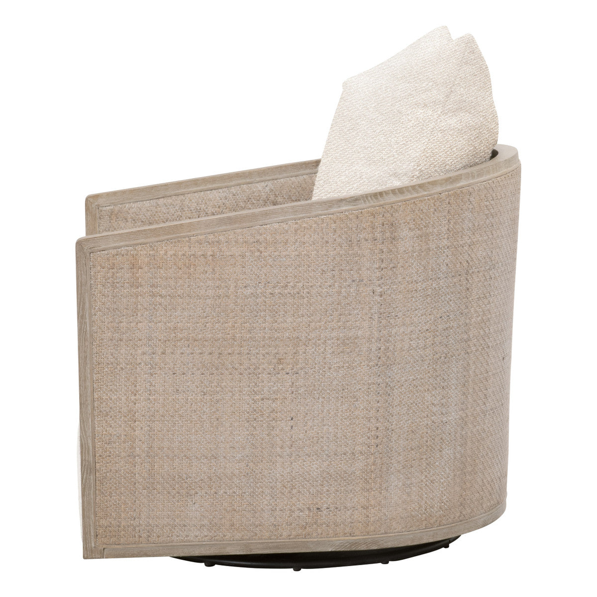 Essentials For Living McGuire Wood Brown Swivel Club Armchair