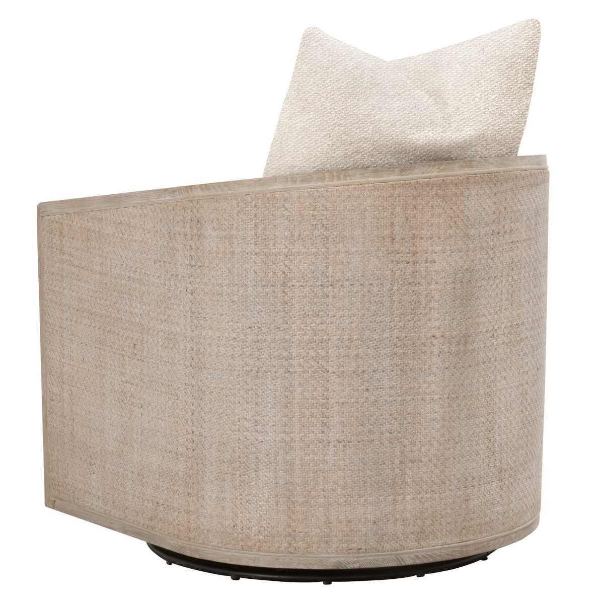 Essentials For Living McGuire Wood Brown Swivel Club Armchair