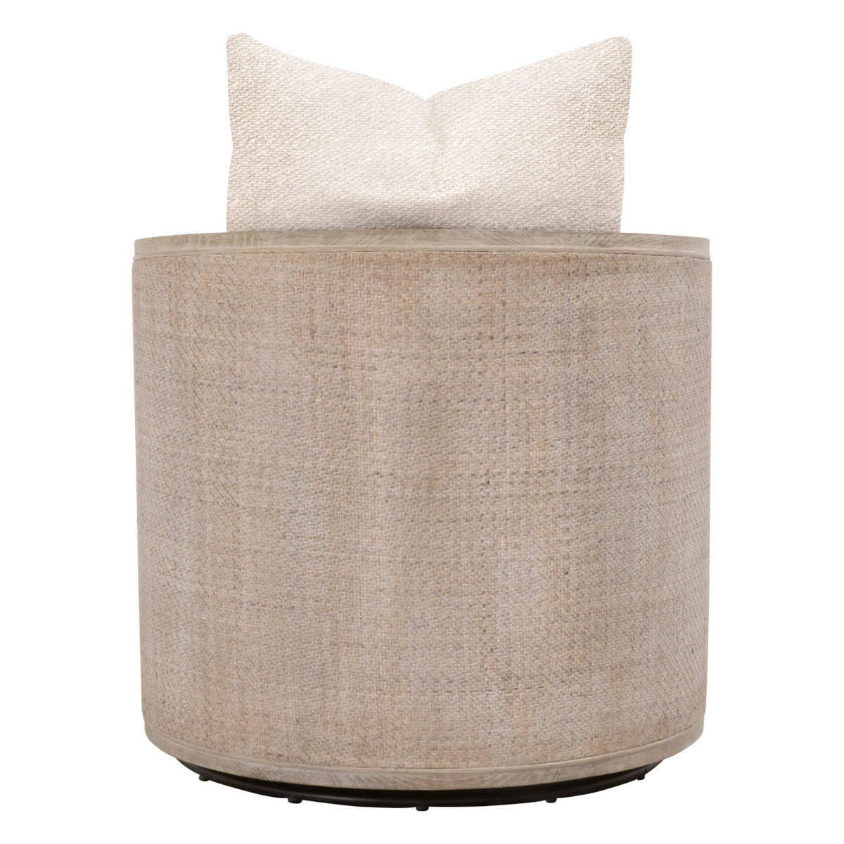 Essentials For Living McGuire Wood Brown Swivel Club Armchair