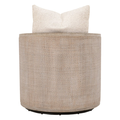 Essentials For Living McGuire Wood Brown Swivel Club Armchair