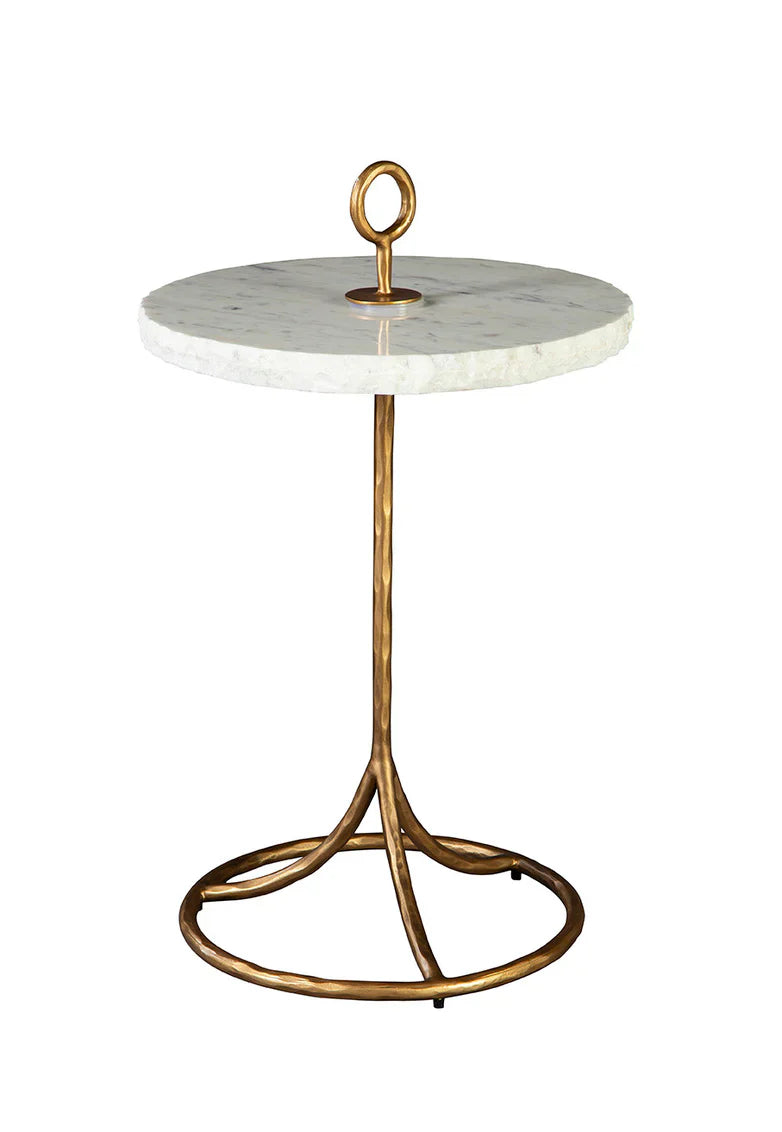 Mckinnon Marble Topped Round Side Table