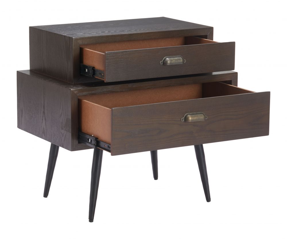 Zuo Modern Mechy Tow Drawers Wooden Side Table
