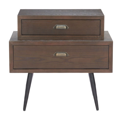 Zuo Modern Mechy Tow Drawers Wooden Side Table