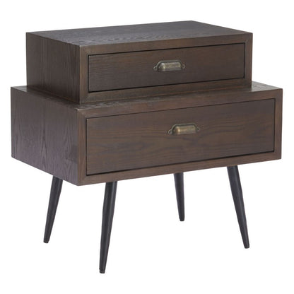 Zuo Modern Mechy Tow Drawers Wooden Side Table