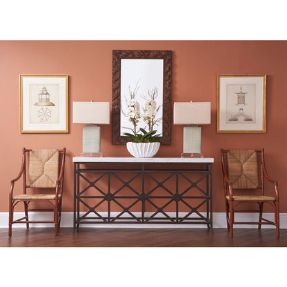 Chelsea House Mecklenburg Rattan Frame Brown Chair