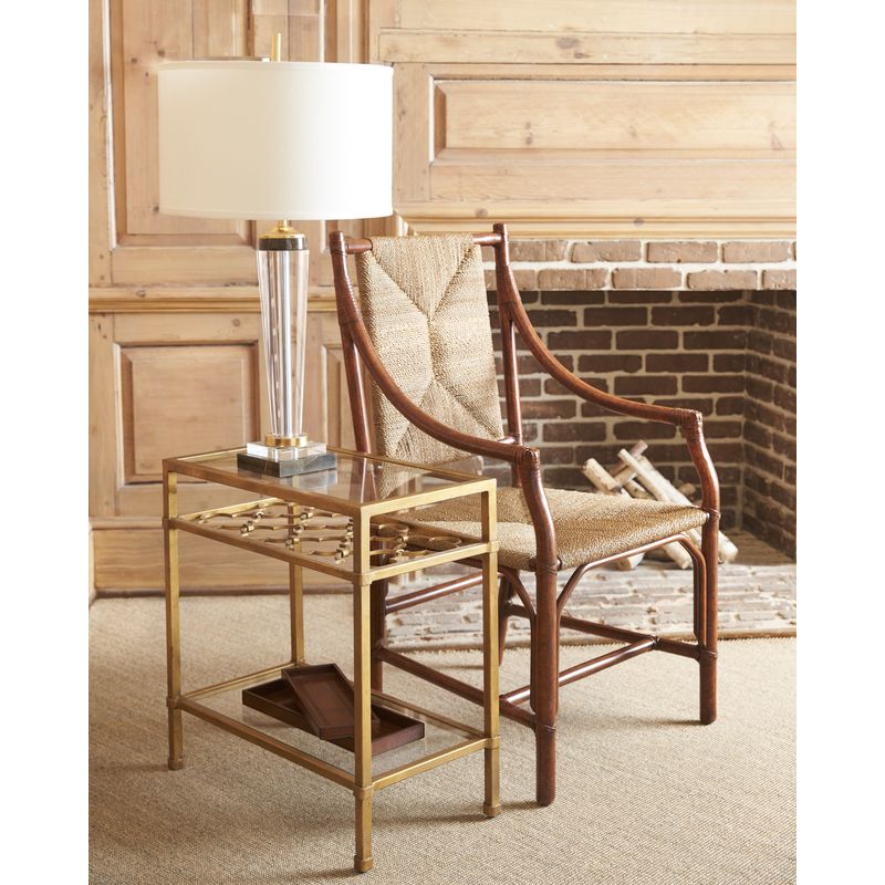 Chelsea House Mecklenburg Rattan Frame Brown Chair