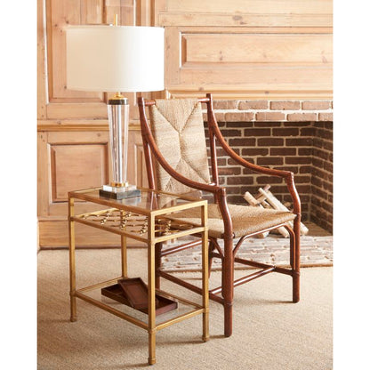 Chelsea House Mecklenburg Rattan Frame Brown Chair