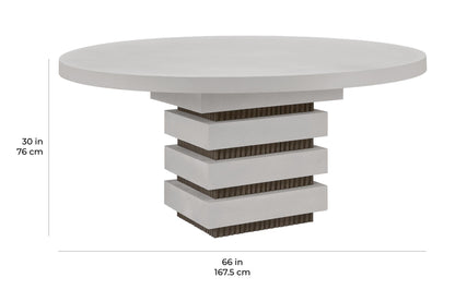 Meditation Round Dining Table - White Outdoor Dining Table-Outdoor Dining Tables-Seasonal Living-Sideboards and Things