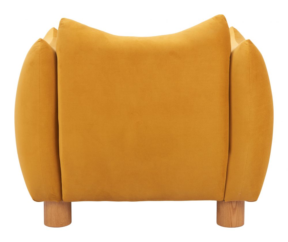 Zuo Modern Meia Mustard Velvet Club Chair