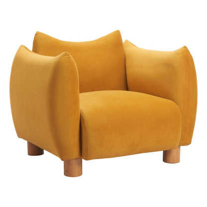 Zuo Modern Meia Mustard Velvet Club Chair