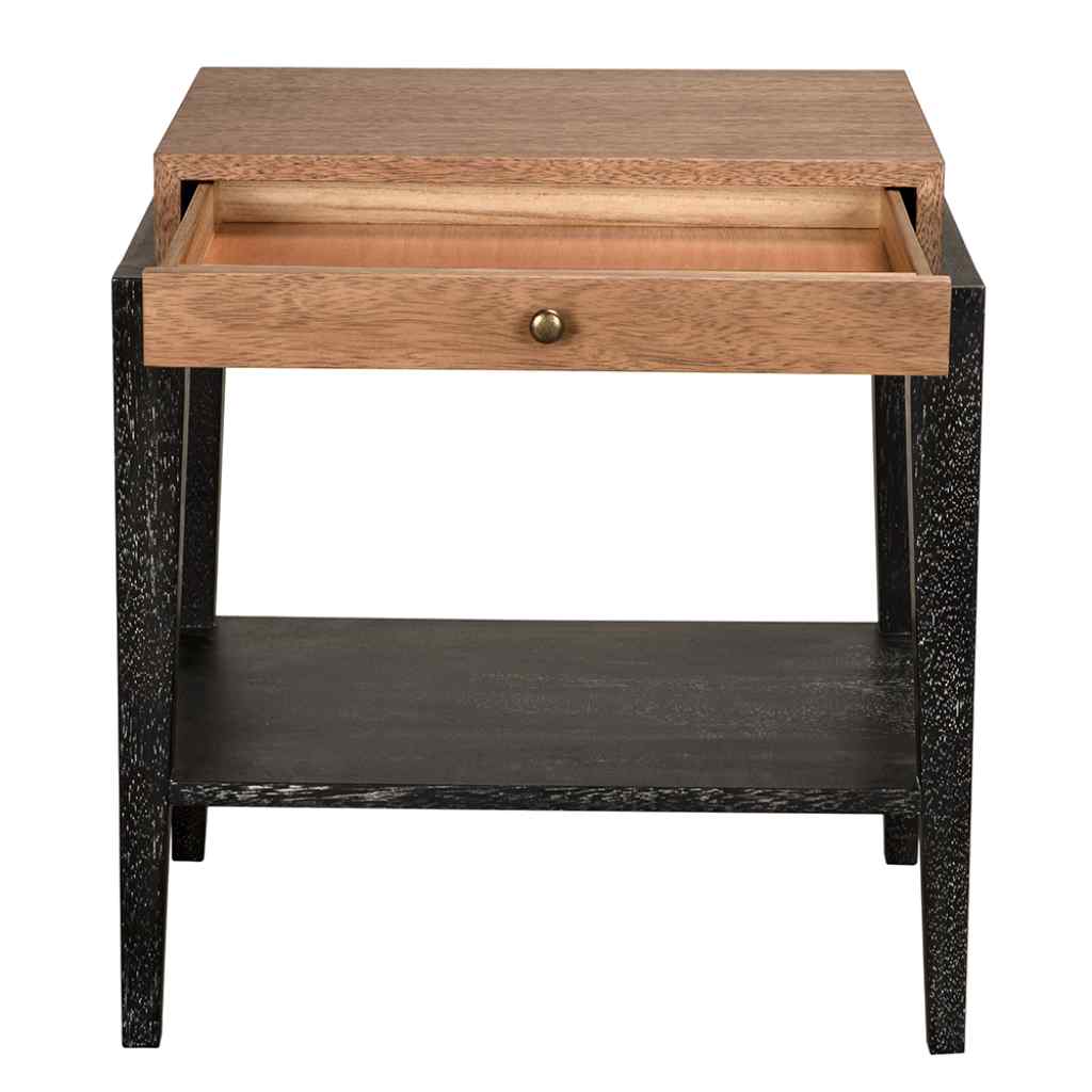 Memphis One Drawer Wood Side Table