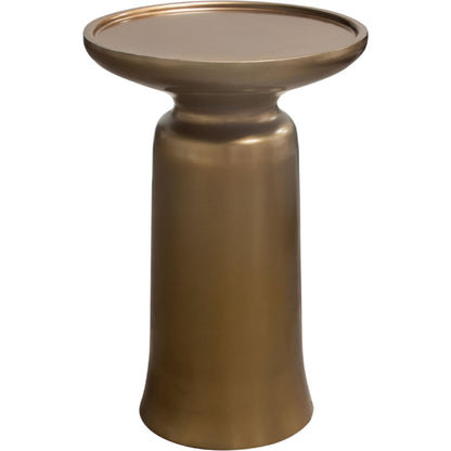 Mesa Round Pedestal Accent Table in Gold Finish-Side Tables-Diamond Sofa-Sideboards and Things 