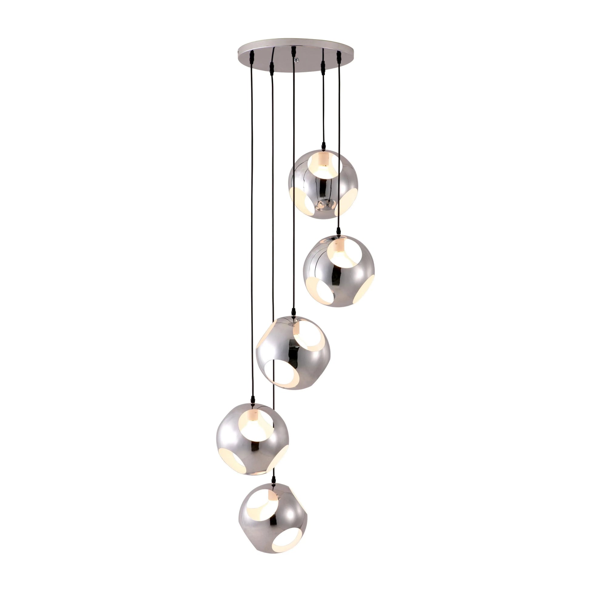 Meteor Shower Ceiling Lamp Chrome Pendants LOOMLAN By Zuo Modern