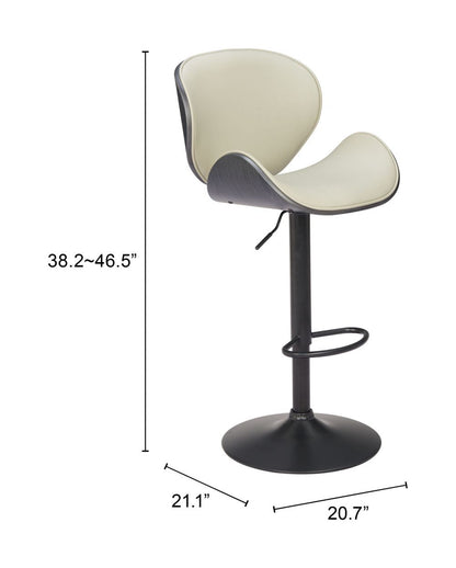 Zuo Modern Meyane Faux Leather Barstool