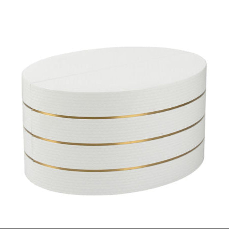 Chelsea House Mezzaluna Bunching White Lacquered Textured Table (Set of 2)