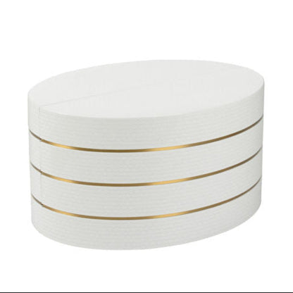 Chelsea House Mezzaluna Bunching White Lacquered Textured Table (Set of 2)
