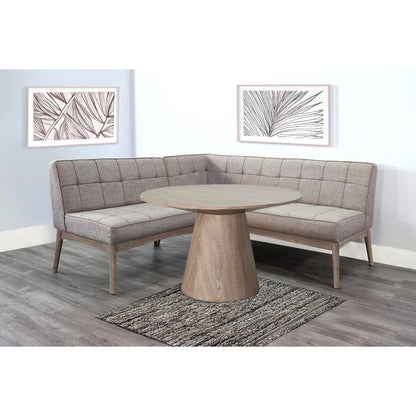 Sunny D Mia Tufted Fabric Corner Dining Nook Set