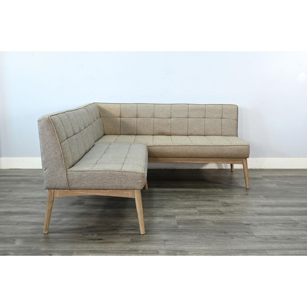 Sunny D Mia Tufted Fabric Corner Dining Nook Set
