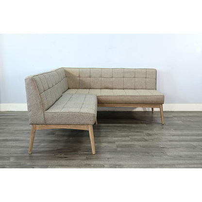 Sunny D Mia Tufted Fabric Corner Dining Nook Set