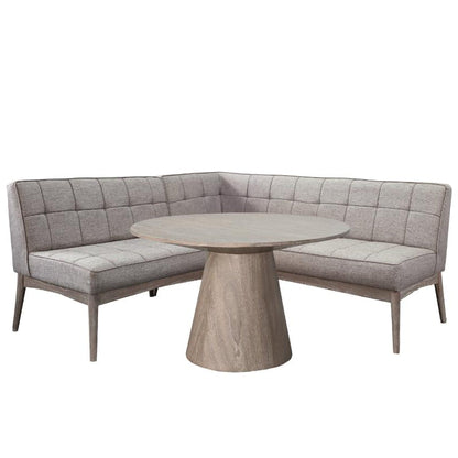 Sunny D Mia Tufted Fabric Corner Dining Nook Set