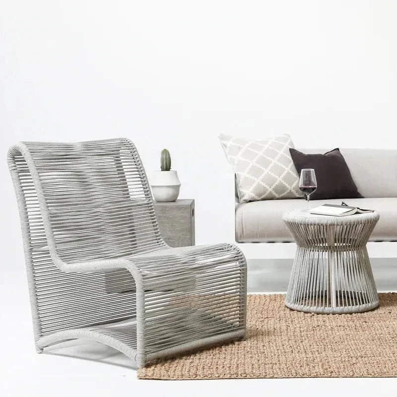 Miami Aluminum Armless Outdoor Club Chair -- view 2